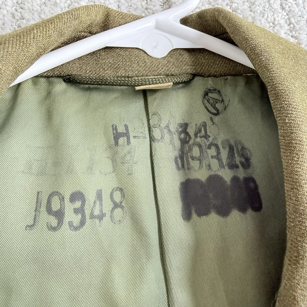 Vintage M-1950 US Army Ike Jacket Men's 40 L Wool OD WWII Korean War